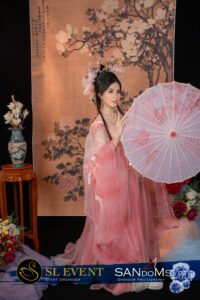 Ashley Lim Li Ying logo in Hanfu costume competition at SANdoMs Malaysia