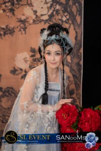Cherrie Lim Shu Yin logo in Hanfu costume competition at SANdoMs Malaysia